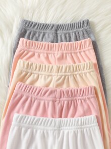SHEIN 15件組新生女嬰連身褲褲子帽子套裝 淡粉色奶油黃灰粉色白色灰色 羅紋針織長袖 日常冬季聖誕家庭款 - 彩色 - 查看 4