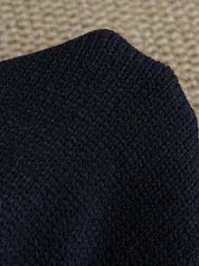 Grovea Cardigan Rajut Kasual Lengan Panjang Kancing Tunggal Ukuran Besar untuk Wanita Musim Dingin - Hitam - View 6