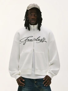 Baseblock Men's Comfortable Streetwear Pure Cotton Sweatshirt, New Fall Looks - White - View 5