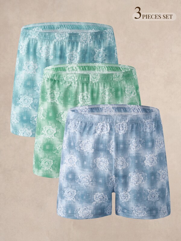 EverLounge Men's Printed Allover Pants 3 Pieces Set