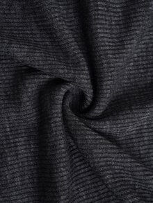 SHEIN BASICS 女款純色修身百搭日常長袖T恤 工作穿搭 炭灰色 秋冬休閒 - 黑色 - 查看 9