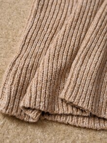 MOTF PREMIUM WOMEN'S AUTUMN/WINTER FLORAL KNIT SIMPLE LONG SLEEVE PULLOVER VERSATILE SWEATER - Apricot - View 9