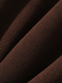 DAZY Brown Padded Body With Contrast Sleeves, Faux Fur Collar Design Men's Padded Coat - Brown - View 8