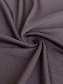 Elenzga Plus Size Maillard Brown Sexy Cold Shoulder Top With Rhinestone Ribbon Scarf, Elastic Slim Fit Slit Long Sleeve Base Layer Fall - Brown - View 9