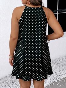 Selamara Women's Autumn/Winter New Hot-Selling Polka Dot Print Pattern Casual Versatile Plus Size Dress - Multicolor - View 2
