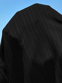 SHEIN 孕婦夏季休閒浪漫大尺寸優雅純色襯衫長褲兩件套 正式外出辦公室派對早晨度假黑色 - 黑色 - 查看 5