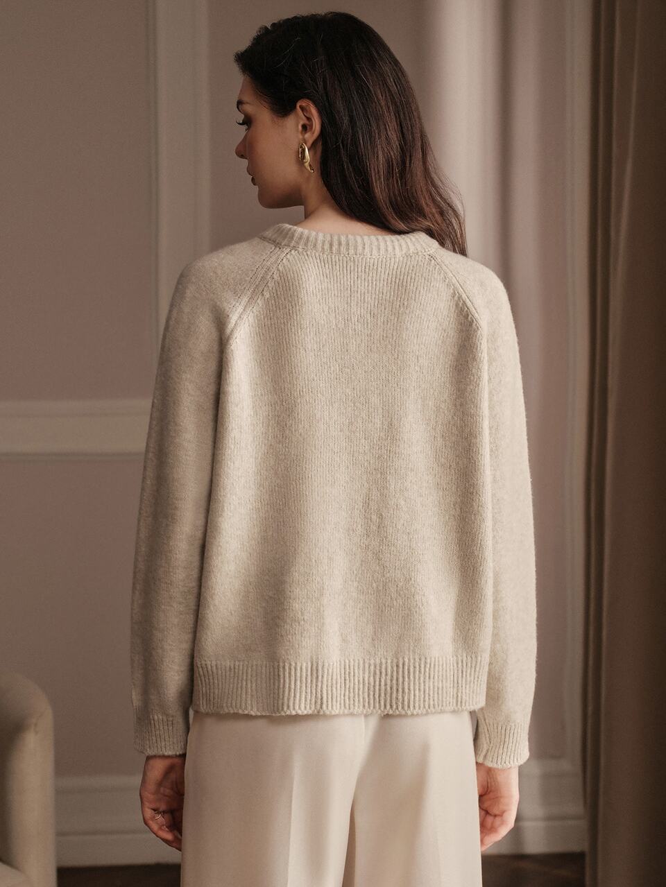 Elegant Lace Bow Knit Cardigan With Heart Buttons,Romantic Sweater For Christmas,NewYear & Valentine