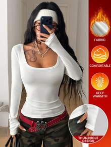 Coolane Women's Y2K Streetwear Tree Branch Pattern Bustier V-Neck T-Shirt - White - View 1
