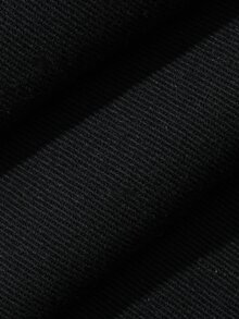 FRIFUL Celana Jeans Denim Kasual Wanita dengan Saku Motif Silang dan Hem Melengkung - Hitam - View 3