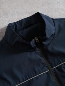 PAVTROS Men's Autumn Casual Commuter Jacket - Navy Blue - View 5