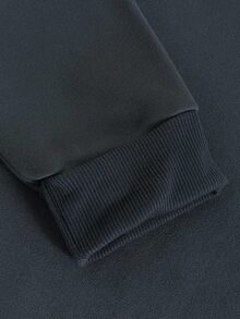 Manfinity Homme 男士經典街頭塗鴉熊雙面圖案圓領衛衣 - 深灰色 - 查看 5