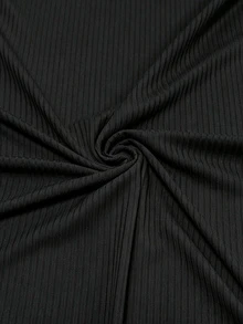 Cévolie 女款夏季法式性感蕾絲拼接深V領掛脖繫帶露背黑色修身短版上衣 - 黑色 - 查看 6