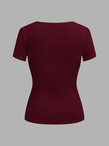 SHEIN EZwear 3件組女款休閒百搭素色短袖T恤 - 彩色 - 查看 5