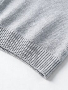 GlowEve CURVE Plus Size Casual Beaded Embroidered Sweater, Autumn/Winter - Grey - View 3