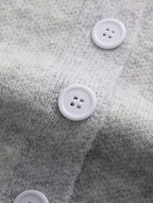 Linavere Women's Romantic Handmade Floral Applique Long Sleeve Single-Breasted Knit Cardigan - Light Grey - View 10