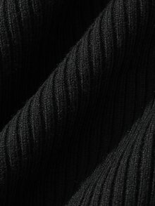 FRIFUL Women's Autumn Off-Shoulder Contrast Color Drawstring Tie Flare Sleeve Sweater Long Sleeve Tops - Black - View 8