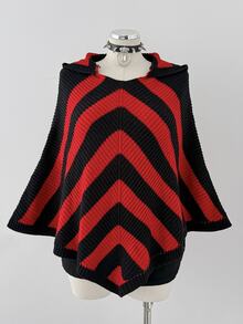 Sunspun Halloween Goth Anti Social Red And Black Cosplay Plus Size Women's Vintage Witch Hat Pullover Cape, Suitable For Festivals Daily Wear Autumn Evening - Multicolor - View 7