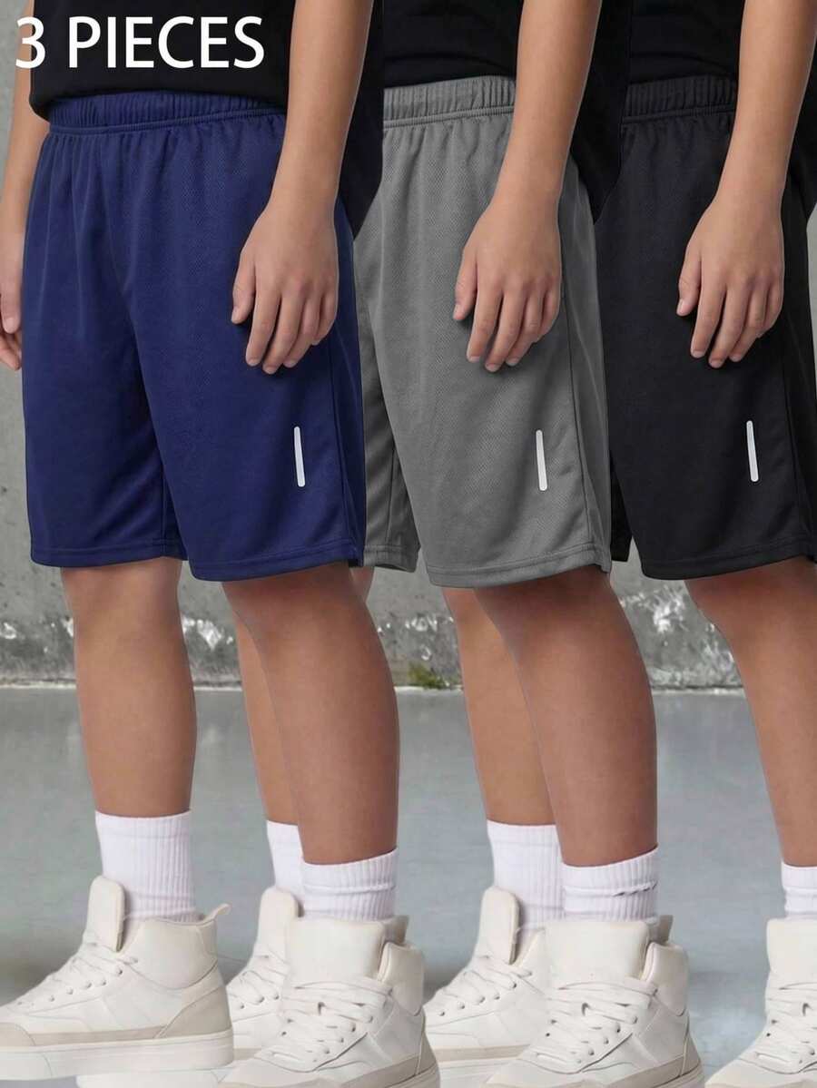 SHEIN Teen Boy Summer Casual Solid Color Shorts With Suspenders - Multicolor - View 1