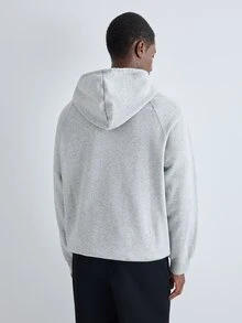 Merionis Men's Casual Solid Color Hoodie High Quality Store Style - Light Grey - View 2