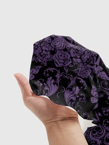 ROMWE Goth 哥德式骷髏愛心暗黑神秘性感女孩全印花迷你洋裝女款 - 棕色 - 查看 5