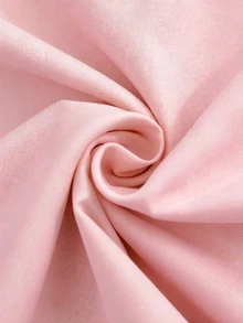 SHEIN Franclia 亞洲新中式簡約小立領無袖上衣與對比色裙子兩件套，杏色 - 粉色 - 查看 7