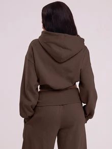 MUSERA Sweatshirt & Hoodie Wanita - Coffee Brown - View 5