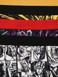 Notgurli Transformers X SHEIN Anime Youth Loose Fit Square Shorts 3-Piece Set - Multicolor - View 3