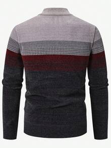 Manfinity Homme Men's Autumn/Winter Knit Pullover Sweater - Dark Grey - View 2