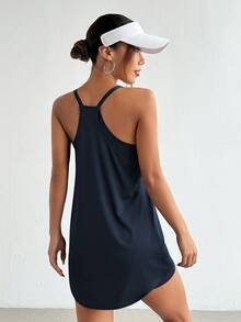 Easithlete Easithlete 2合1細肩帶運動洋裝附口袋 - 藏蓝色 - 查看 5