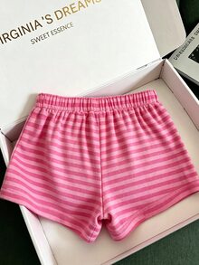 Franclia Women's Simple Versatile Casual Vacation Shorts - Hot Pink - View 2