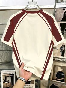 Daypath 男士字母印花圓領短袖休閒T恤 - 紅色 - 查看 2