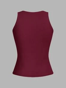 SHEIN EZwear 4件裝休閒極簡風女款性感短版緊身背心，適合夏秋層次穿搭 - 彩色 - 查看 6