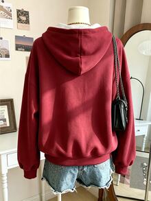 Lalippa Áo nỉ hoodie nữ in chữ mùa thu/đông - Nhiều màu - Xem 2