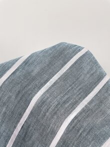 Firerie 女款夏季時尚通勤條紋襯衫與長褲兩件套 - 藍灰色 - 查看 6