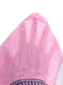 SHEIN 大童女孩休閒風抓絨秋季服飾 燈芯絨吊帶褲 春夏秋冬四季款 - 粉色 - 查看 8
