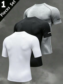 Gym Rark 男士圓領短袖修身運動T恤 - 白色 - 查看 2