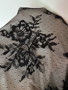 Elamini Fashionable Sexy V-Neck Black Lace Women's Mini Dress - Black - View 6