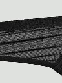 SHAPORA Women's Plus Size Underwire Bra With Mesh Patchwork And Padded Lift, Anti-Sagging, Minimizing Large Bust, 1pc - Black - View 6