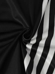 SHEIN 3件組女款青少年黑色運動休閒舒適時尚多件套裝長褲，個性化腰部設計，喇叭褲腳剪裁 - 彩色 - 查看 8