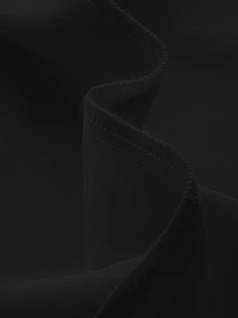 SHEIN Tall CURVE 大尺碼女款牙籤條紋設計直筒休閒商務寬鬆長褲，適合辦公正式場合與度假，黑色，秋冬款 - 黑色 - 查看 6