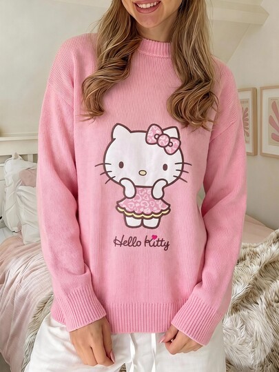 CovetEZ HELLO KITTY AND FRIENDS | SHEIN Damegenser i samarbeid, egnet for utflukter, gatestil, flyplass-look, chic, tilbake til skolen, Y2K, fest, strandferie, ferie
