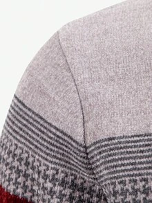 Manfinity Homme Men's Autumn/Winter Knit Pullover Sweater - Dark Grey - View 3