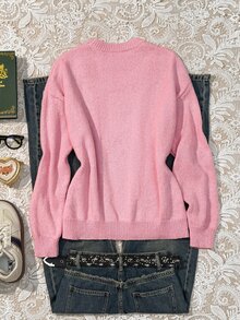 CovetEZ HELLO KITTY AND FRIENDS | SHEIN 女款針織毛衣聯名款，適合外出、街頭風、機場穿搭、時尚、返校季、Y2K、派對、海灘度假、假期 - 彩色 - 查看 4