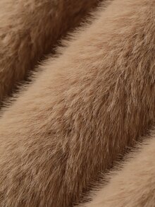 DAZY Women's Autumn/Winter Casual Faux Fur Coat - Coffee Brown - View 6