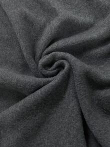 SHEIN LUNE CURVE Plus Size Women's Autumn/Winter Fashion Casual Loose Comfortable Daily All-Match Versatile Grey Hooded Zip-Up Cinched Waist Mid-Length Sweatshirt Jacket - Grey - View 6