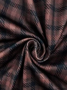 SHEIN Clasi 女款格紋翻領單扣休閒西裝外套 - 彩色 - 查看 7