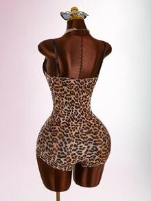 Amplova Women's Sexy Mini Lace Jumpsuit - Brown - View 10