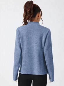 Dewbera Dewbera Casual Comfortable Front Zipper Sports Jacket - Blue - View 2