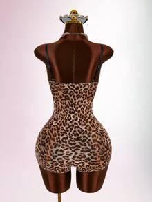 Amplova Women's Sexy Mini Lace Jumpsuit - Brown - View 5