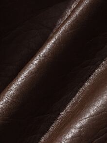FRIFUL Women's Fur Collar Long Sleeve PU Leather Casual Loose Regular Fit Jacket - Brown - View 8